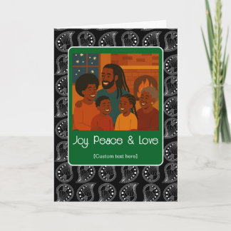 Joy Peace Love - Add Your Photo Karte