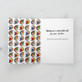 Joy Peace Love - Custom Background & Message Karte (Innenseite)