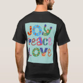 Joy , peace, love– Inspirational t shirt design (Rückseite)