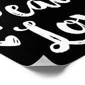 Joy Peace Love Red Brushed Script Womens Holiday  Poster (Ecke)