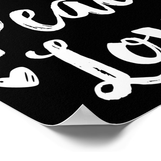 Joy Peace Love Red Brushed Script Womens Holiday  Poster (Ecke)