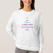 JOY PEACE O’ HOLY NIGHT Frohe Weihnachts-WEIHNACHT T-Shirt (Vorderseite)