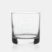 Joy Peace Scotch | Funny Modern Christmas Holiday Whiskyglas (Rückseite)