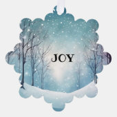 JOY & PEACE SNOWFLAKE PAPIER ORNAMENT KARTE (Vorderseite)