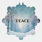 JOY & PEACE SNOWFLAKE PAPIER ORNAMENT KARTE (Rückseite)