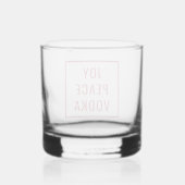 Joy Peace Vodka | Funny Modern Christmas Holiday Whiskyglas (Rückseite)