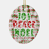 Joy Peace Weihnachten Holiday Ornament (Rechts)