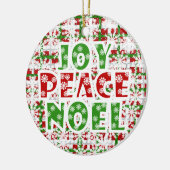 Joy Peace Weihnachten Holiday Ornament (Links)