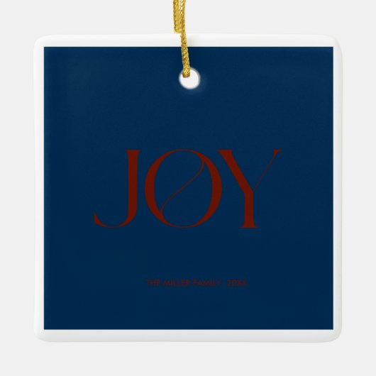 Joy | Personalisierte Weihnachtsschmuck (Vorderseite)