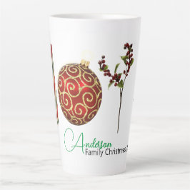 Joy personalisierte Zuckerrohr-Ornament heilig lat Milchtasse
