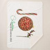 Joy personalisierte Zuckerrohr-Zierholz Sherpadecke (Vorderseite)