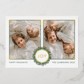 JOY Picture Frame Weihnachtsweihnachtskarte Folien Feiertagskarte (Vorderseite)