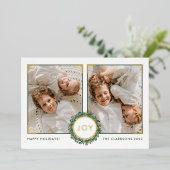 JOY Picture Frame Weihnachtsweihnachtskarte Folien Feiertagskarte (Stehend vorne)