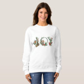 JOY Pine Cone Red Berry Birds Christmas Holiday Sweatshirt (Vorne ganz)