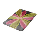 Joy, Pink Green Anthracite Fantasy Blume Fraktal Badematte (Schrägansicht)
