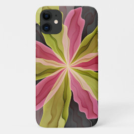 Joy, Pink Green Anthracite Fantasy Blume Fraktal Case-Mate iPhone Hülle
