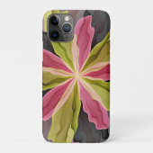Joy, Pink Green Anthracite Fantasy Blume Fraktal Case-Mate iPhone Hülle (Rückseite)