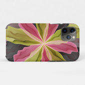 Joy, Pink Green Anthracite Fantasy Blume Fraktal Case-Mate iPhone Hülle (Rückseite (Horizontal))