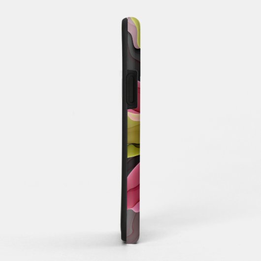 Joy, Pink Green Anthracite Fantasy Blume Fraktal Case-Mate iPhone Hülle (Hinten/Rechts)