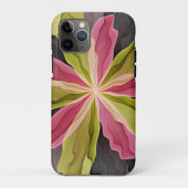 Joy, Pink Green Anthracite Fantasy Blume Fraktal Case-Mate iPhone Hülle (Rückseite)