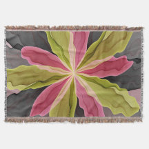 Joy, Pink Green Anthracite Fantasy Blume Fraktal