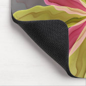 Joy, Pink Green Anthracite Fantasy Blume Fraktal Mousepad (Ecke)
