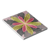 Joy, Pink Green Anthracite Fantasy Blume Fraktal Notizblock (angewinkelt)