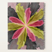 Joy, Pink Green Anthracite Fantasy Blume Fraktal Planer (Rückseite)