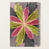 Joy, Pink Green Anthracite Fantasy Blume Fraktal Planer (Rückseite)