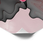 Joy, Pink Green Anthracite Fantasy Blume Fraktal Poster (Ecke)