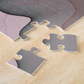 Joy, Pink Green Anthracite Fantasy Blume Fraktal Puzzle (Seite)