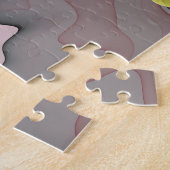 Joy, Pink Green Anthracite Fantasy Blume Fraktal Puzzle (Seite)