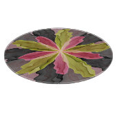 Joy, Pink Green Anthracite Fantasy Blume Fraktal Schneidebrett (Ecke)