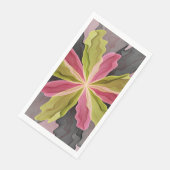 Joy, Pink Green Anthracite Fantasy Blume Fraktal Serviette (Ecke)