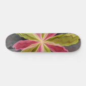 Joy, Pink Green Anthracite Fantasy Blume Fraktal Skateboard (Horizontal)