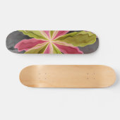 Joy, Pink Green Anthracite Fantasy Blume Fraktal Skateboard (Horizontal)