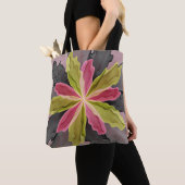 Joy, Pink Green Anthracite Fantasy Blume Fraktal Tasche (Von Nahem)