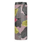 Joy, Pink Green Anthracite Fantasy Blume Fraktal Thermosbecher (Rückseite)