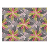 Joy, Pink Green Anthracite Fantasy Blume Fraktal Tischdecke (Vorderseite (Horizontal))