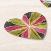 Joy, Pink Green Anthracite Fantasy Blume Fraktal Untersetzer (angewinkelt)