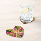 Joy, Pink Green Anthracite Fantasy Blume Fraktal Untersetzer (Vor Ort)