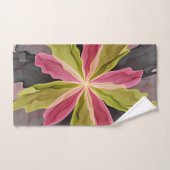 Joy, Pink Green Anthracite Fantasy Flower Fractal Handtuch (Handtuch)