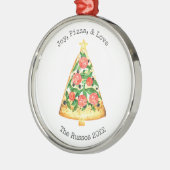 Joy Pizza Liebe Pizza Slice Keramik Ornament Aus Metall (Links)