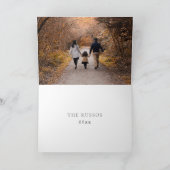 Joy Pizza Liebe Weihnachts-Fotos Karte (Innenseite)