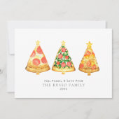 Joy Pizzas Liebe Weihnachtskarte Feiertagskarte (Vorderseite)