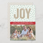 Joy Polka Dot Feiertagskarte (Vorne/Hinten)