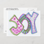 Joy Postcard Postkarte (Vorne/Hinten)