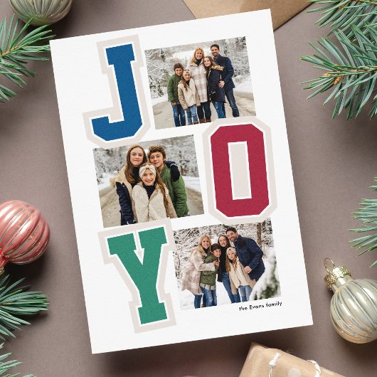 Joy preppy Patches bunt drei Foto Weihnachten
