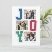 Joy preppy Patches bunt drei Foto Weihnachten (Stehend Vorderseite)