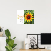 Joy Psalm 30:5 Sonnenblumen Foto Poster (Heimbüro)